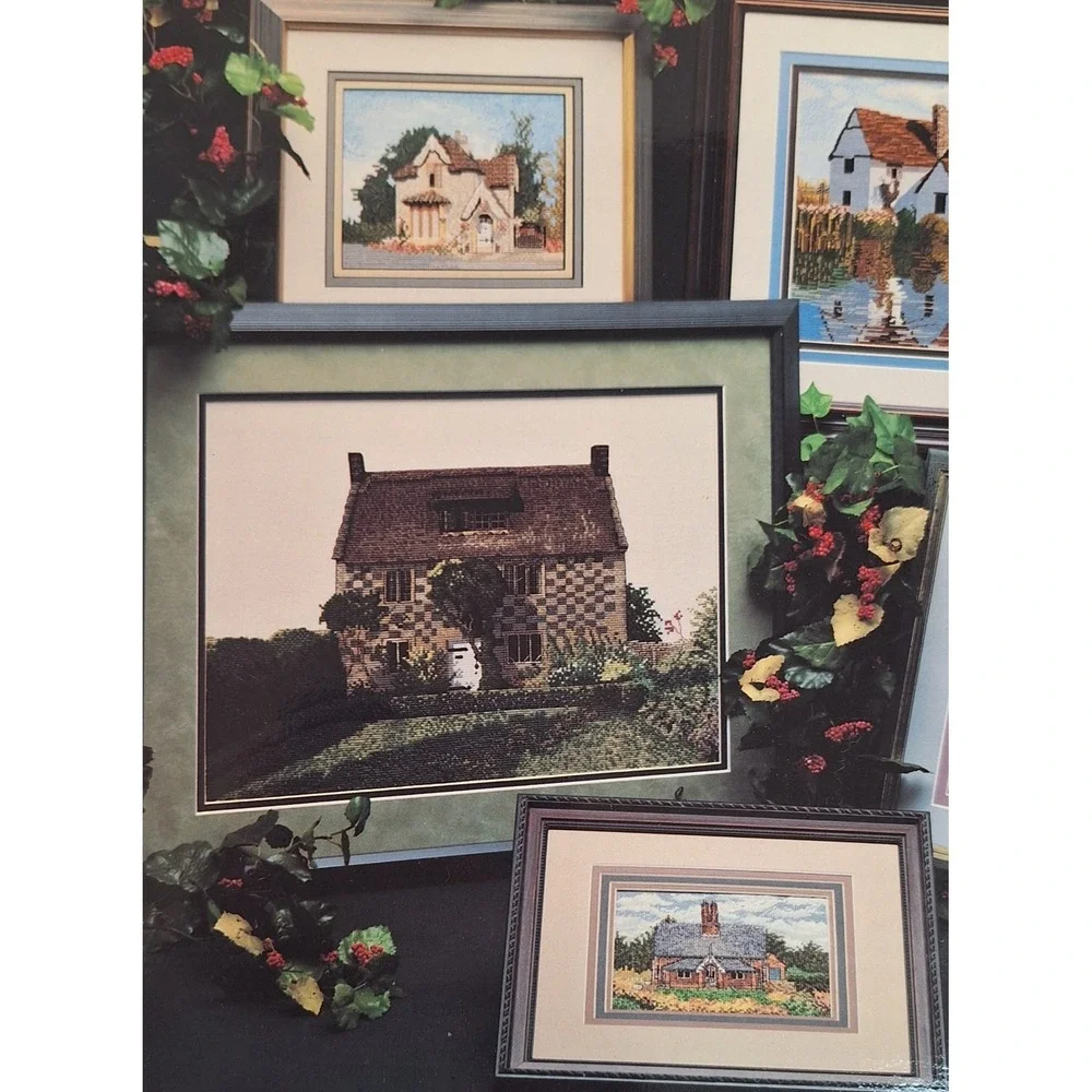 Cross‎ My Heart English Country Cottages Cross Stitch Chart Pattern Vtg 1991